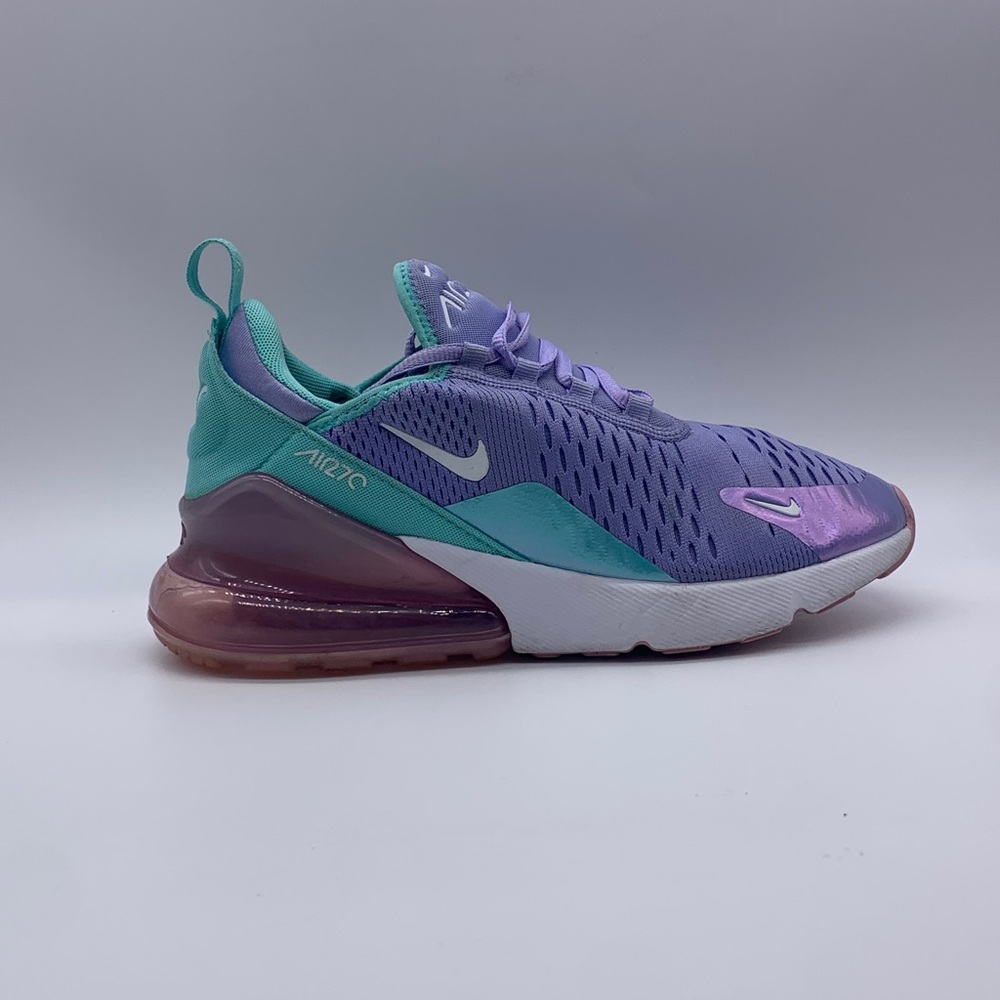 Nike Air Max 270 GS Purple‎ Teal Running Shoes BV1236-400 Youth 5.5Y Women’s 7 - Picture 7 of 10